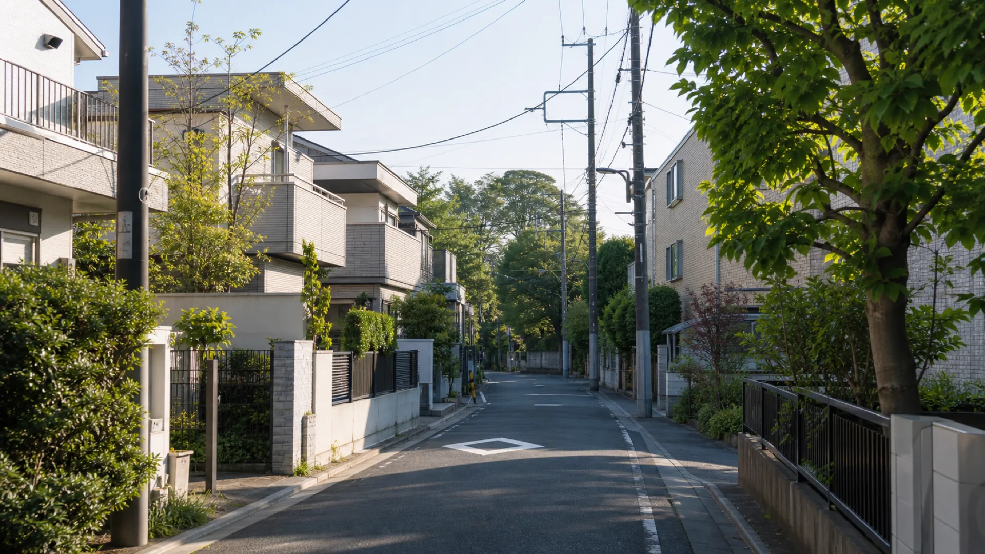 国分寺市西恋ケ窪の住宅街の風景